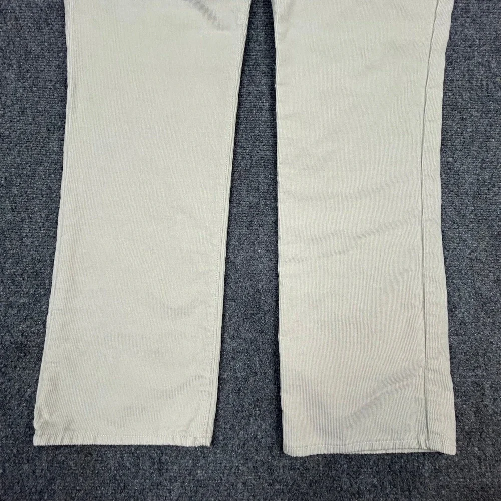 J.Crew Corduroy Pants Mens 35x32 Beige Flex Straight Fit CL248 Stone Stretch